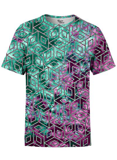Cubic Nebula Unisex Crew T-Shirts Electro Threads