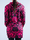 Electro Pink Mandala Hooded Dress Hoodie Dress T6