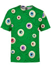 Eyes Unisex Crew T-Shirts Electro Threads XS Green Regular