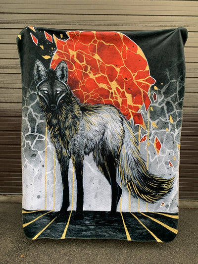 Gold Maned Wolf Blanket Blanket Electro Threads