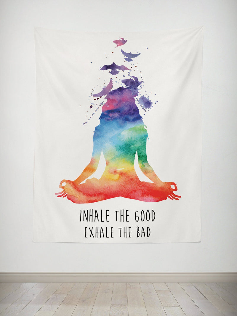 Inhale the Good Wall Tapestry Tapestry Electro Threads 