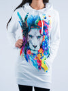 King of Lions Hooded Dress Hoodie Dress T6 XS White