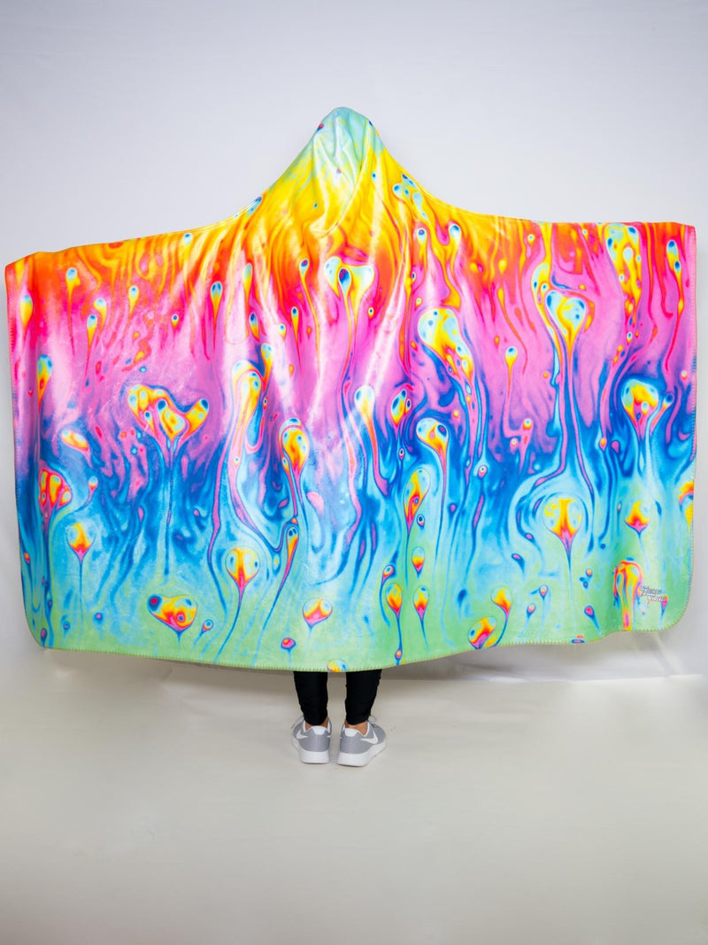 Liquid Neon Hooded Blanket Hooded Blanket Electro Threads 