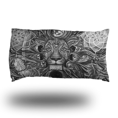Lunar Lion Fitted Decor Pillowcase Pillowcase Brizbazaar