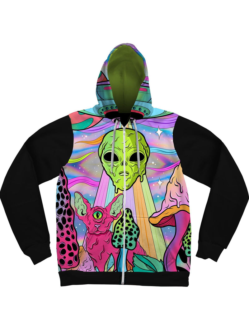Neon Alien Invasion (Shimmer) Unisex Hoodie Pullover Hoodies Electro Threads XS Pullover Regular