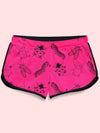 Neon Bugs Retro Shorts Women's Shorts Electro Threads 2XS Pink Regular