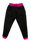 Neon Crushed Velvet Unisex Joggers Jogger Pant Electro Threads S Black