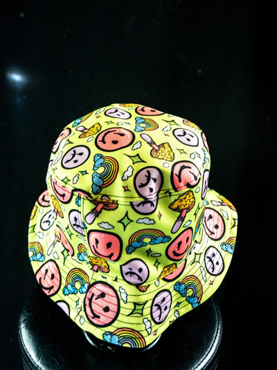 Neon Smile City Bucket Hat Electro Threads