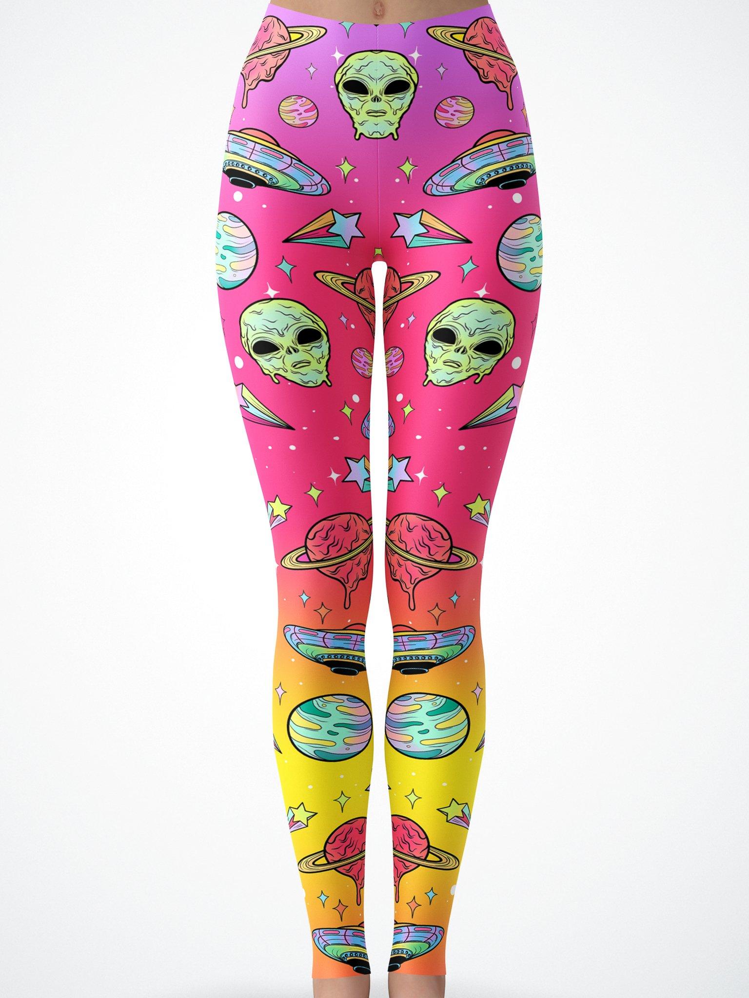 Neon Space Drip (Rainbow) Tights Electro Threads 
