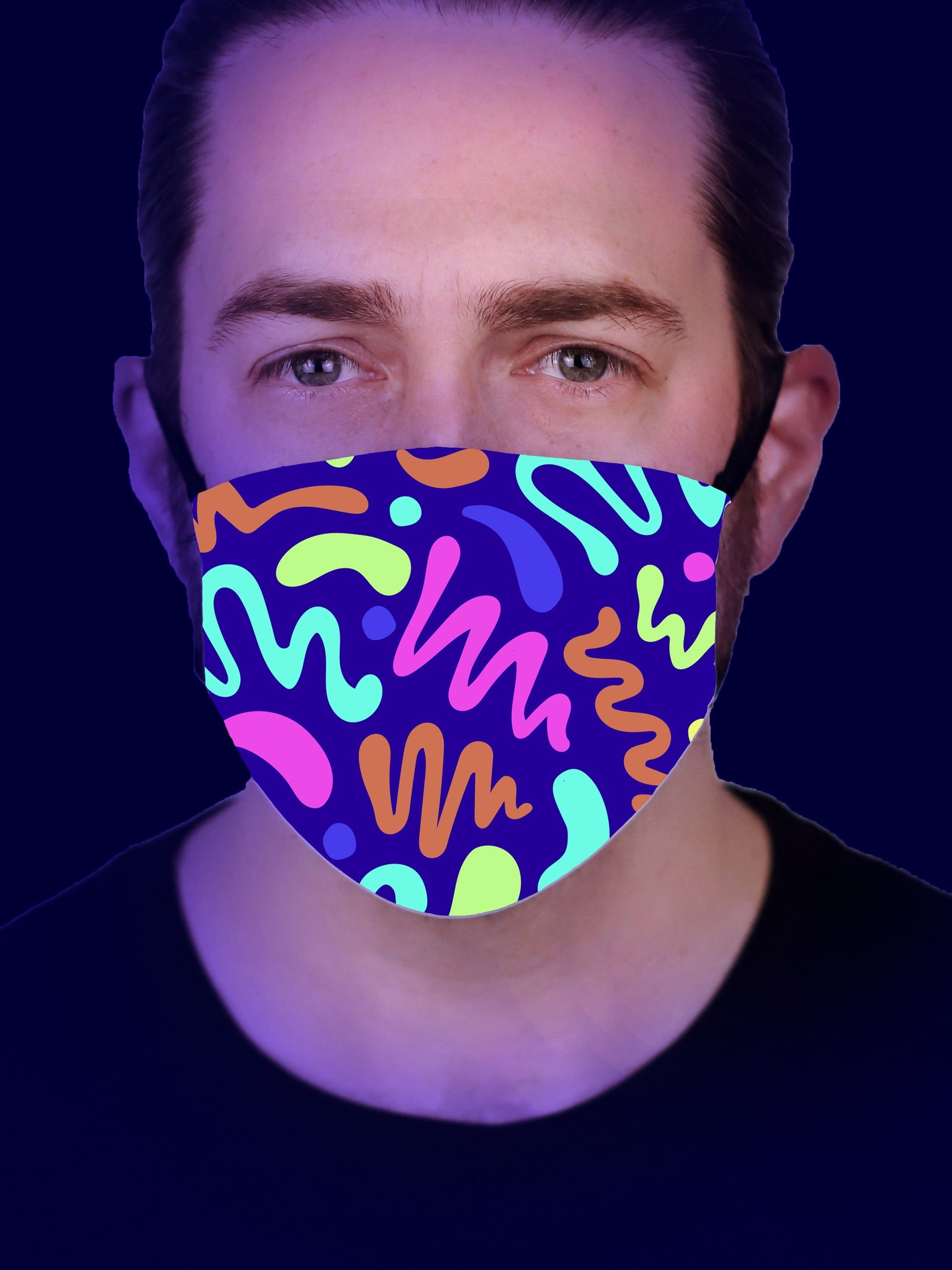 Neon Squiggles Face Mask Electro Threads 
