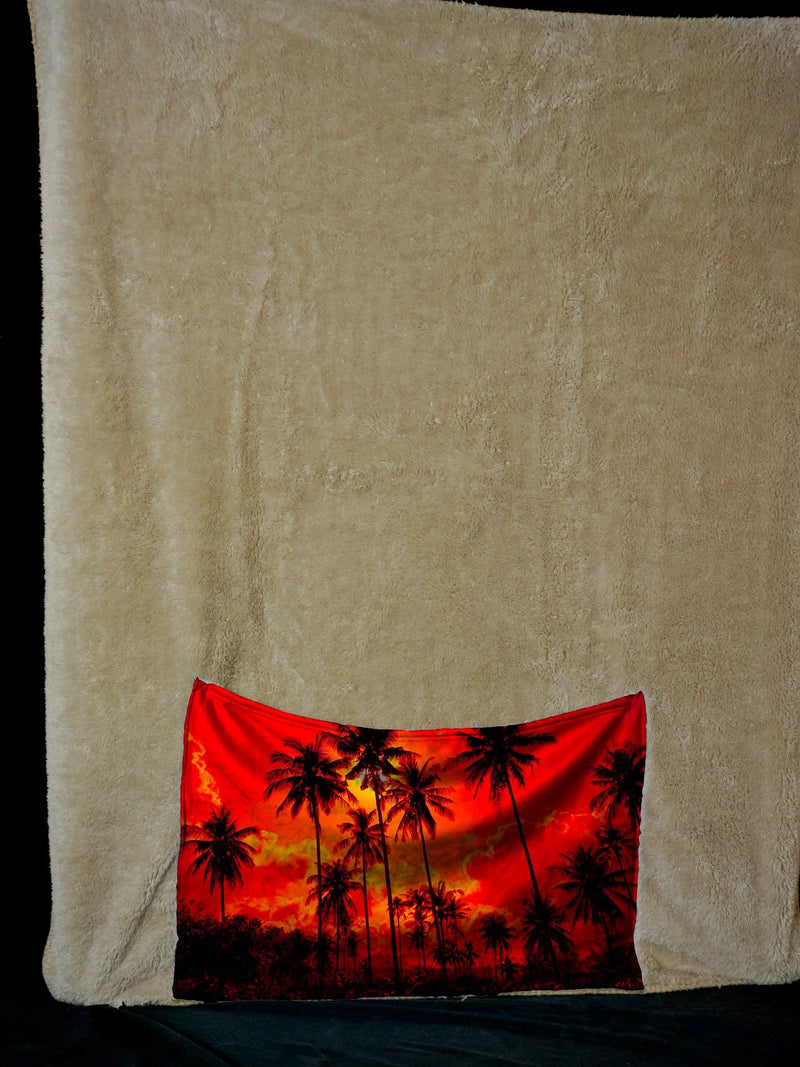 PALM TREE SUNSET FOOTSIE BLANKET Footed Blanket Electro Threads