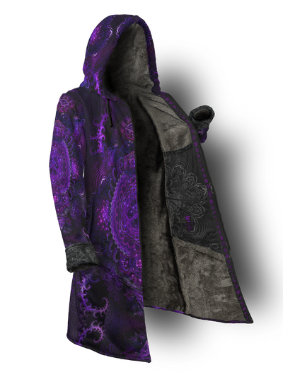 Platonic Mandala V2 Blacklight Cyber Cloak Cyber Cloak Electro Threads Long Sleeve-No Bag XX-Small Cosmic Fur (Grey)