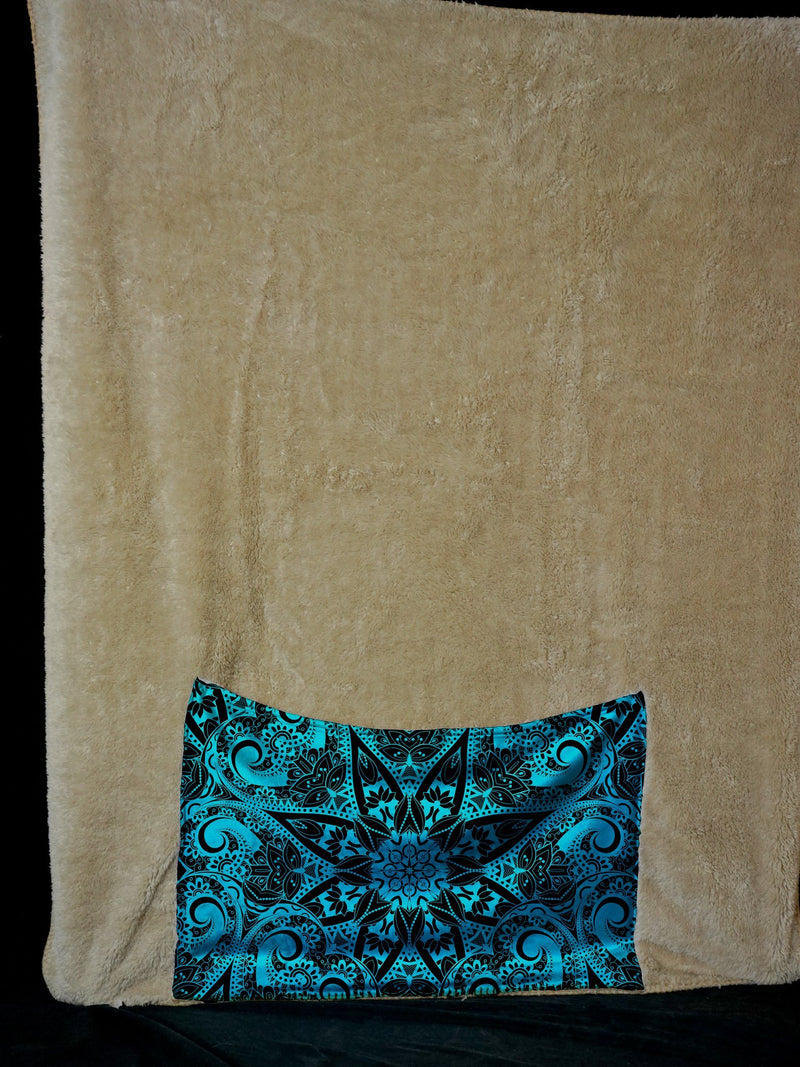 TEAL MANDALA FOOTSIE BLANKET Footed Blanket Electro Threads