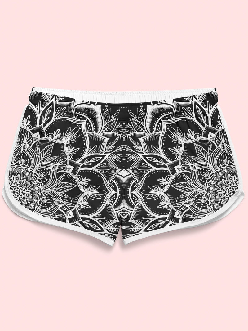 Yin Mandala Retro Shorts Women's Shorts Electro Threads 