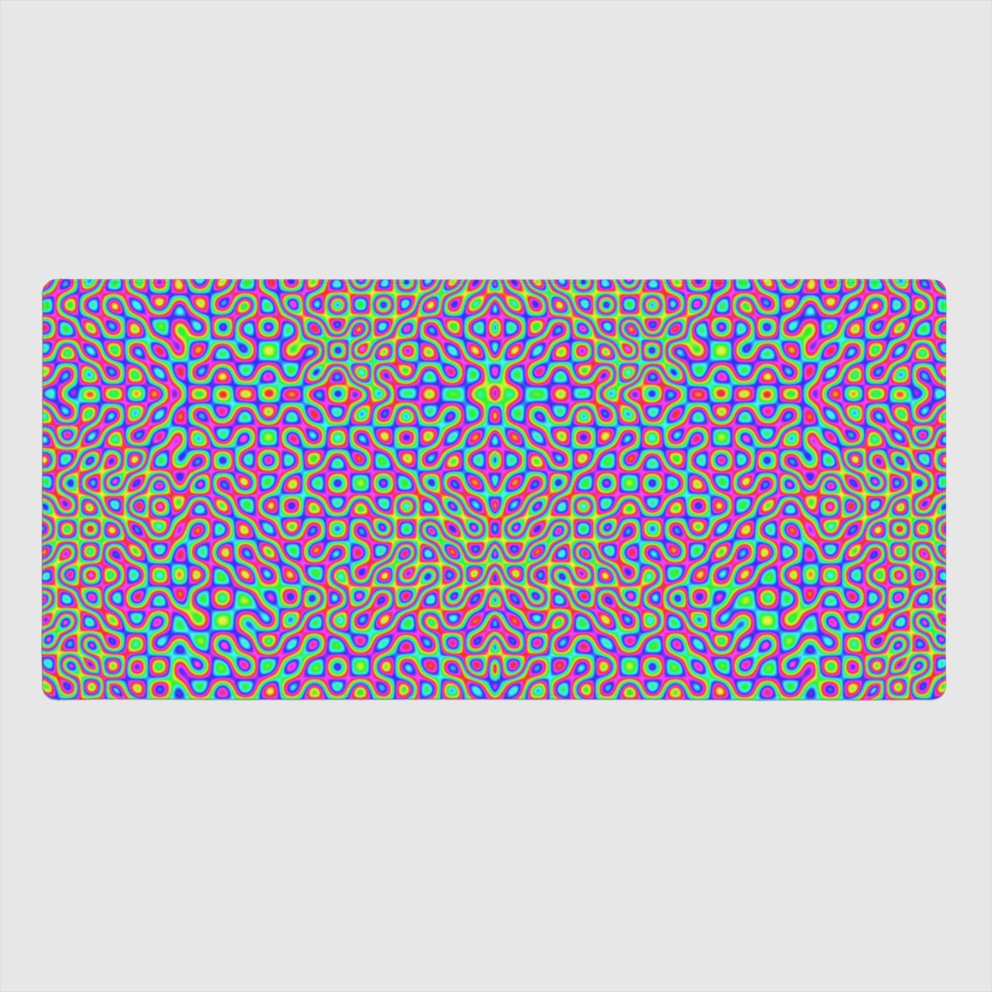 NEON ACID MAZE v6 Desk Mat