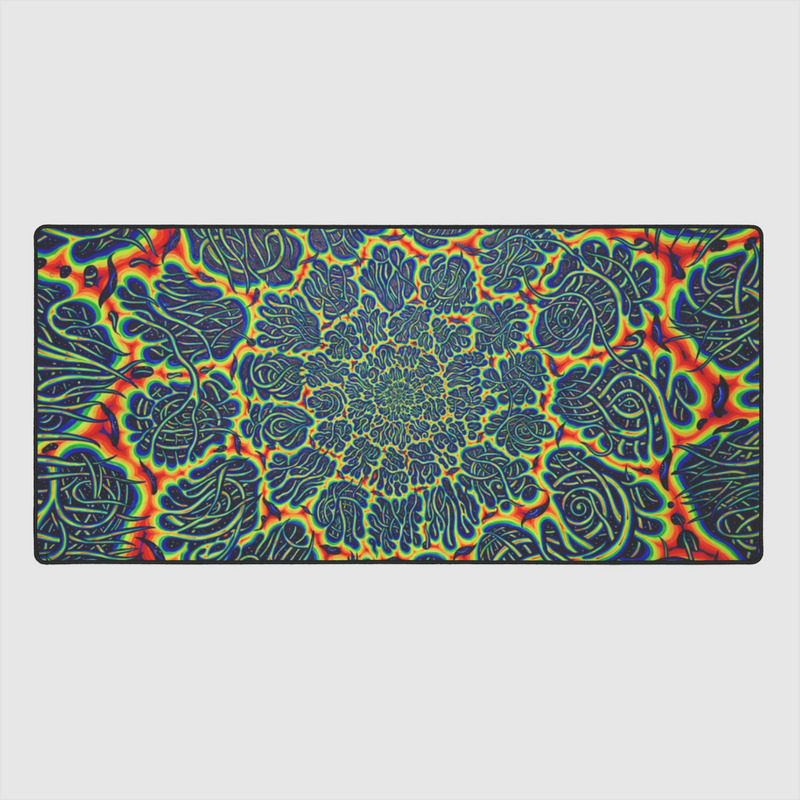 NEON BIOMORPHIA Desk Mat