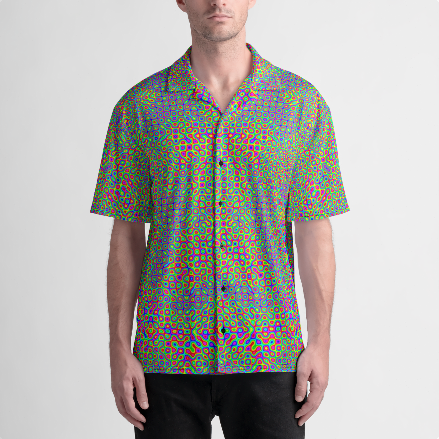 NEON ACID MAZE v5 Camp Shirt