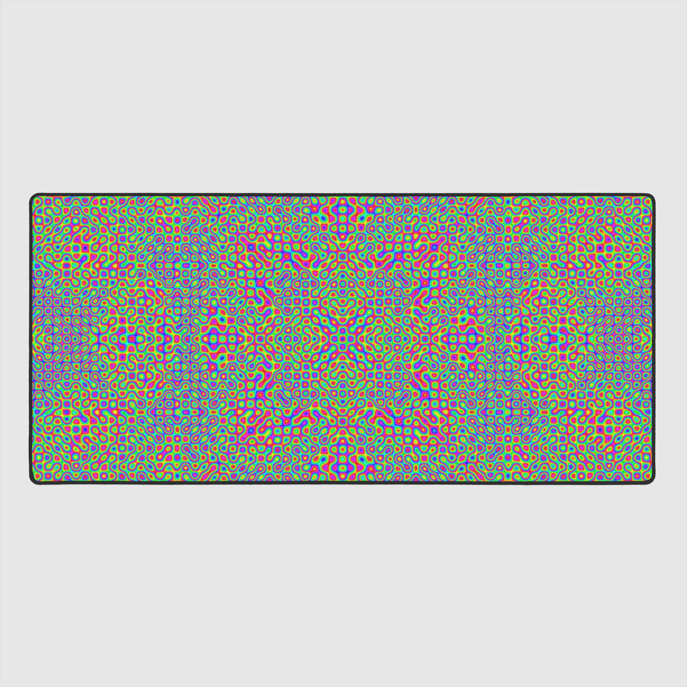 NEON ACID MAZE v5 Desk Mat