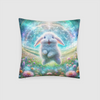 BOUNTIFUL BUNNY Crushed Velvet Throw Pillow