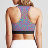 NEON ACID MAZE V6 Zipup Sports Bra