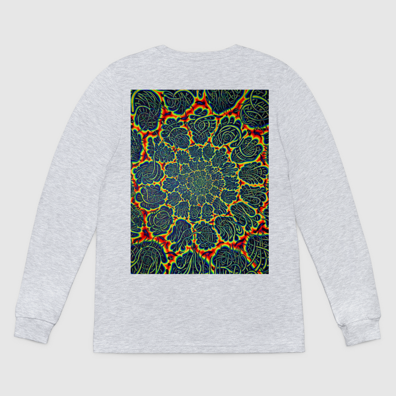 BIOMORPHIA Mens L/S Crew Tee, Bella + Canvas