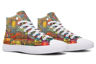 Blotter Patch Fuzz High Top Shoes