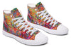 Blottered Grid High Top Shoes