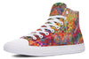 Blottered Grid High Top Shoes