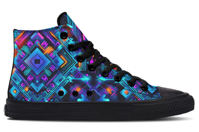 Cyan Convergence High Top Shoes