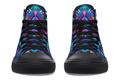 Cyan Convergence High Top Shoes