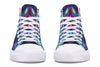 Cyan Lines High Top Shoes