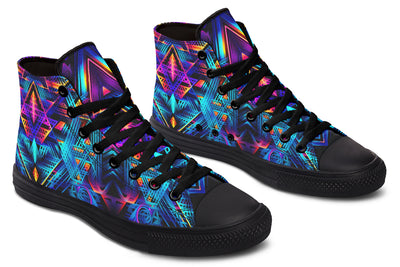 Cyan Lines High Top Shoes