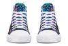 Cyber Cyan High Top Shoes