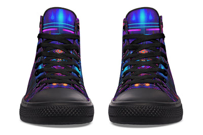 Cyber Patching High Top Shoes