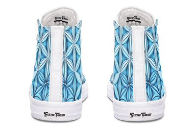 Flower Life Igloo Blue High Top Shoes