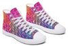 Flower Life Magenta High Top Shoes