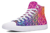 Flower Life Magenta High Top Shoes