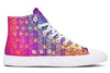 Flower Life Purp High Top Shoes