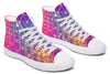 Flower Life Purp High Top Shoes