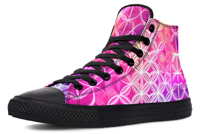 Flower Life Pink Sherbert High Top Shoes