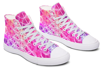 Flower Life Pink Sherbert High Top Shoes