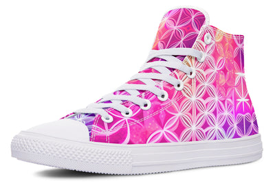 Flower Life Pink Sherbert High Top Shoes