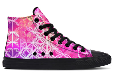 Flower Life Pink Sherbert High Top Shoes