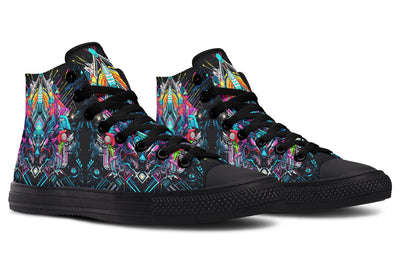 Space Symmetry High Top Shoes