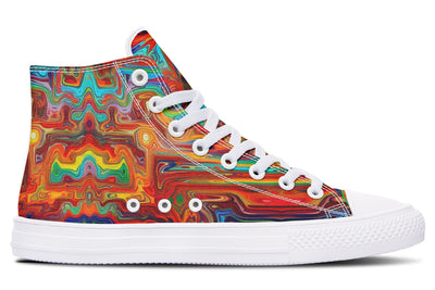 Swirling Vision High Top Shoes