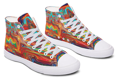 Swirling Vision High Top Shoes