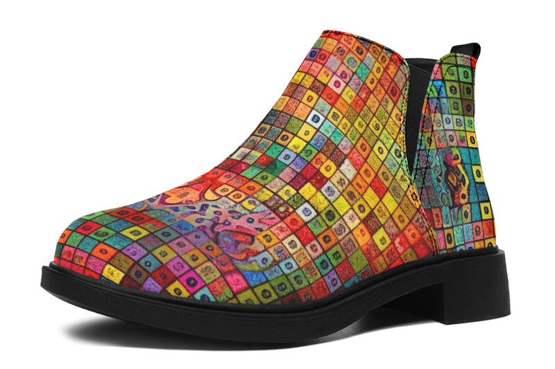 Blottered Grid Neat Vibe Boots