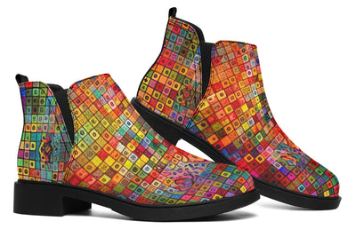 Blottered Grid Neat Vibe Boots