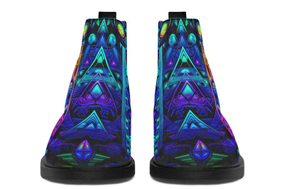 Cyber Cyan Neat Vibe Boots