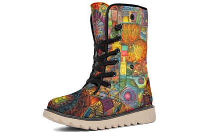 Blotter Patch Art Moon Boots